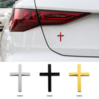 Elevate Your Ride with 3D Cross Bumper Stickers – Durable & Stylish Car Metal Stickers - Veylora