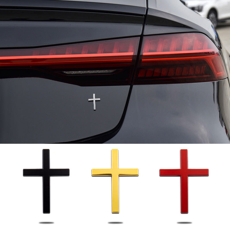 Elevate Your Ride with 3D Cross Bumper Stickers – Durable & Stylish Car Metal Stickers - Veylora