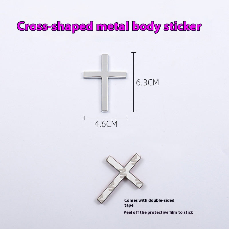 Elevate Your Ride with 3D Cross Bumper Stickers – Durable & Stylish Car Metal Stickers - Veylora