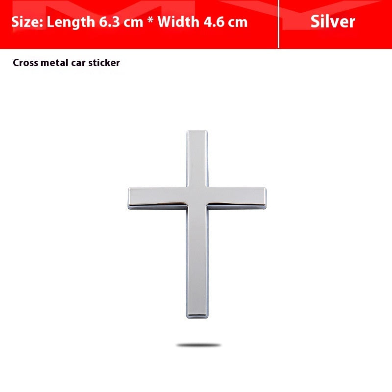 Elevate Your Ride with 3D Cross Bumper Stickers – Durable & Stylish Car Metal Stickers - Veylora