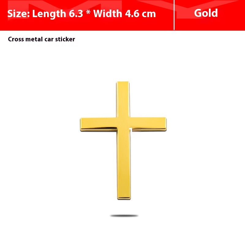 Elevate Your Ride with 3D Cross Bumper Stickers – Durable & Stylish Car Metal Stickers - Veylora