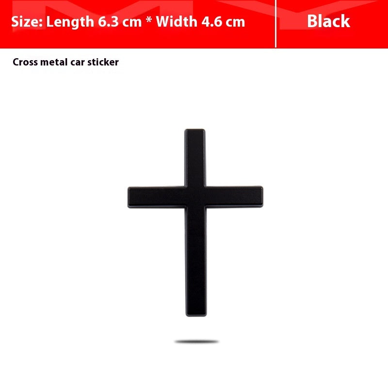Elevate Your Ride with 3D Cross Bumper Stickers – Durable & Stylish Car Metal Stickers - Veylora